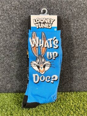 Warner Bros. Looney Tunes Blue Bugs Bunny 'What's Up Doc?' Men's Crew Socks